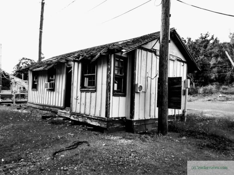 Buckingham Valley Station on the New Hope Railroad Line - Black and White