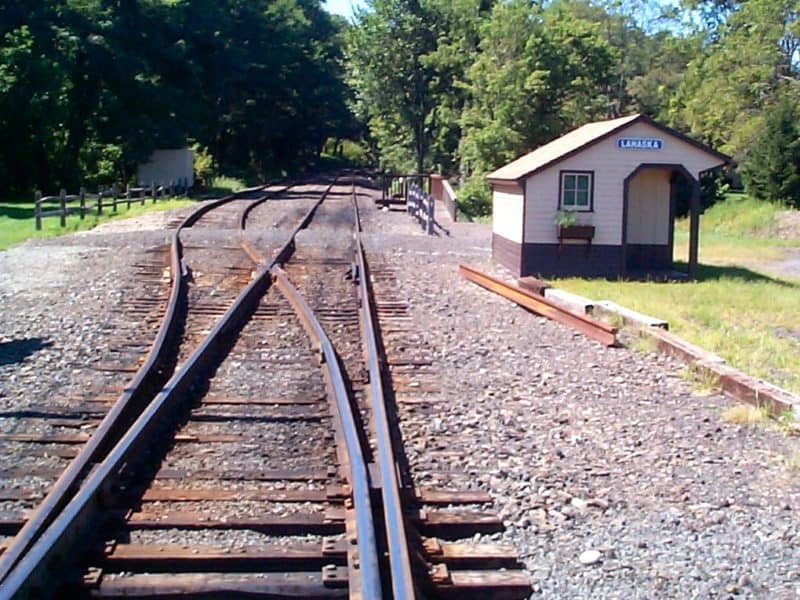 Lahaska Train Station, tracks and siding. Lahaska PA