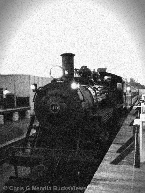 Steam Engine 40 Black and White - New Hope Station October 2020